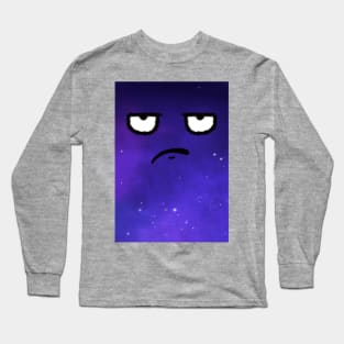 angry monster rolled his eyes. blue t shirt. masks Long Sleeve T-Shirt